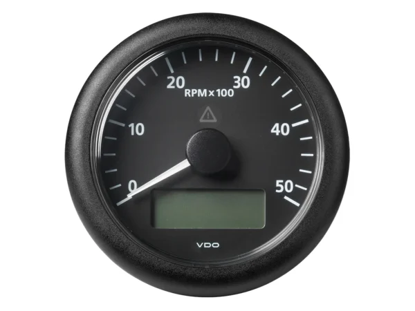 Veratron 3-3/8" (85MM) ViewLine Tachometer w/Multi-Function Display - 0 to 5000 RPM - Black Dial & Bezel