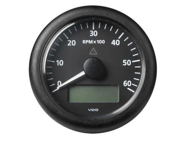 Veratron 3-3/8" (85MM) ViewLine Tachometer w/Multi-Function Display - 0 to 6000 RPM - Black Dial & Bezel