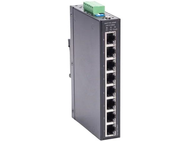 Hatteland Industrial 8-Port Slim Type Unmanaged Gigabit Ethernet Switch