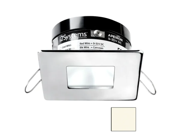 i2Systems Apeiron A503 3W Spring Mount Light - Square/Square - Neutral White - Polished Chrome Finish