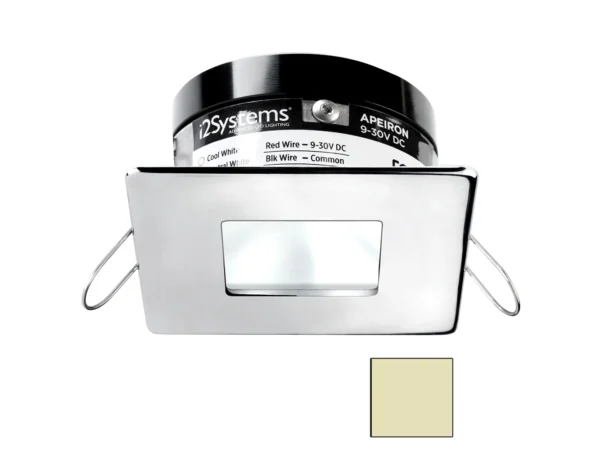 i2Systems Apeiron A503 3W Spring Mount Light - Square/Square - Warm White - Polished Chrome Finish