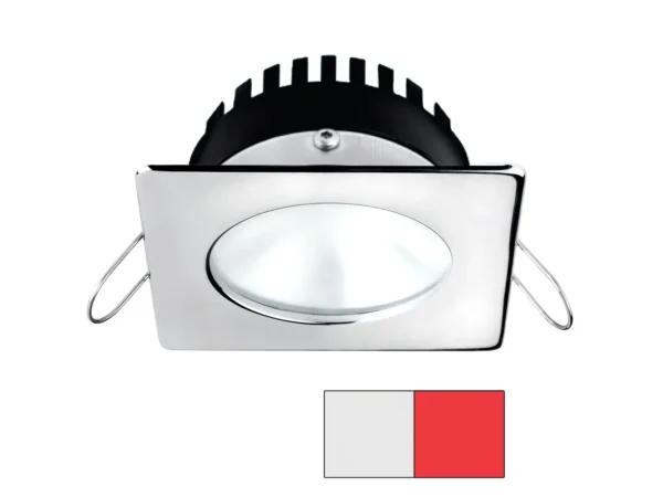 i2Systems Apeiron A506 6W Spring Mount Light - Square/Round - Cool White & Red - Polished Chrome Finish