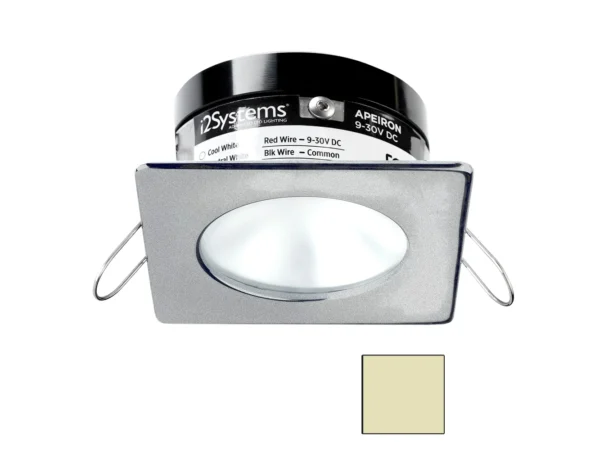 i2Systems Apeiron PRO A503 - 3W Spring Mount Light - Square/Round - Warm White - Brushed Nickel Finish