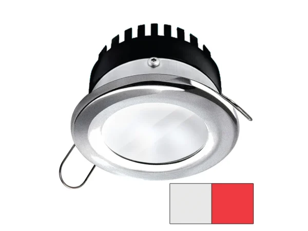 i2Systems Apeiron PRO A506 - 6W Spring Mount Light - Round - Cool White & Red - Brushed Nickel Finish