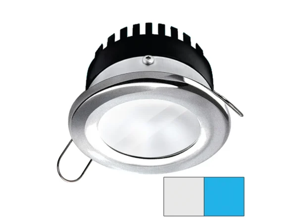 i2Systems Apeiron PRO A506 - 6W Spring Mount Light - Round - Cool White & Blue - Brushed Nickel Finish