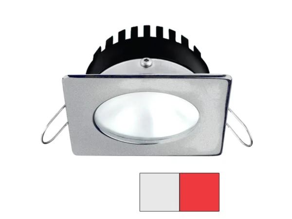 i2Systems Apeiron PRO A506 - 6W Spring Mount Light - Square/Round - Cool White & Red - Brushed Nickel Finish