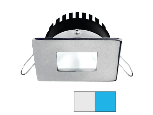 i2Systems Apeiron PRO A506 - 6W Spring Mount Light - Square/Square - Cool White & Blue - Brushed Nickel Finish