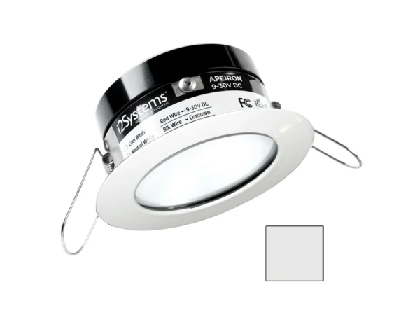 i2Systems Apeiron PRO A503 - 3W Spring Mount Light - Round - Cool White - White Finish