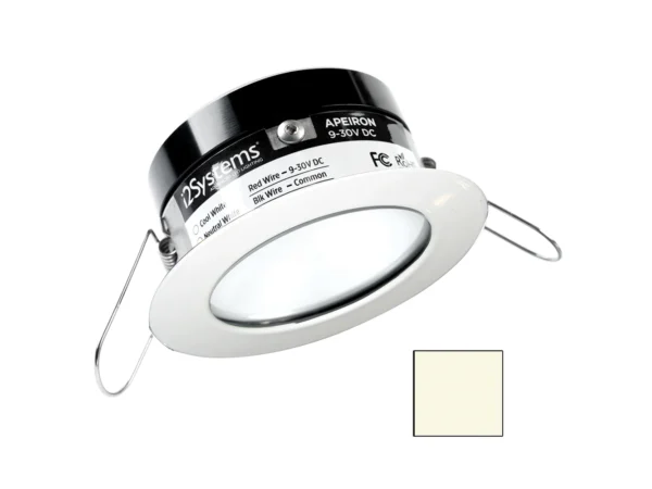 i2Systems Apeiron PRO A503 - 3W Spring Mount Light - Round - Neutral White - White Finish