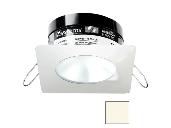 i2Systems Apeiron PRO A503 - 3W Spring Mount Light - Square/Round - Neutral White - White Finish