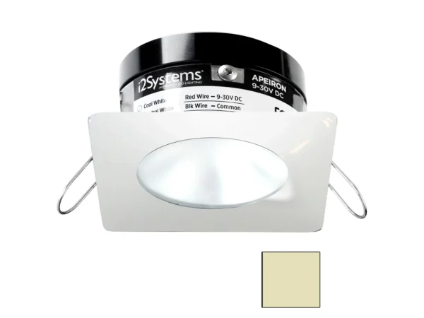 i2Systems Apeiron PRO A503 - 3W Spring Mount Light - Square/Round - Warm White - White Finish