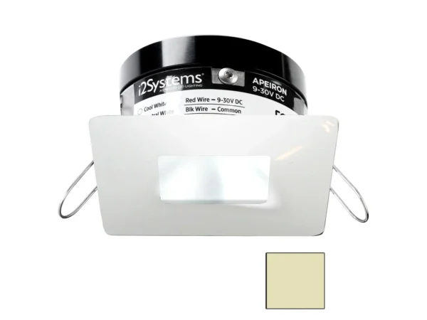 i2Systems Apeiron PRO A503 - 3W Spring Mount Light - Square/Square - Warm White - White Finish