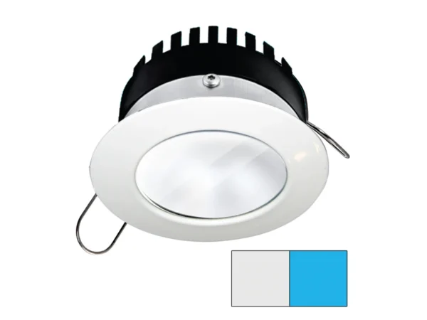 i2Systems Apeiron PRO A506 - 6W Spring Mount Light - Round - Cool White & Blue - White Finish