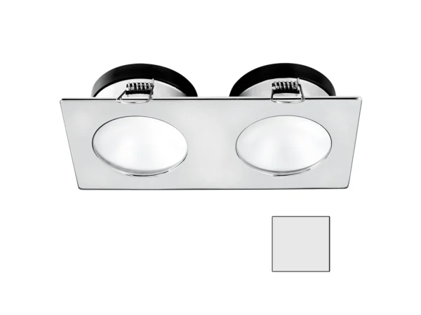 i2Systems Apeiron A1110Z - 4.5W Spring Mount Light - Double Round - Cool White - Brushed Nickel Finish