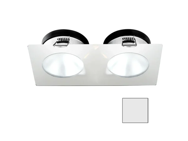 i2Systems Apeiron A1110Z - 4.5W Spring Mount Light - Double Round - Cool White - White Finish