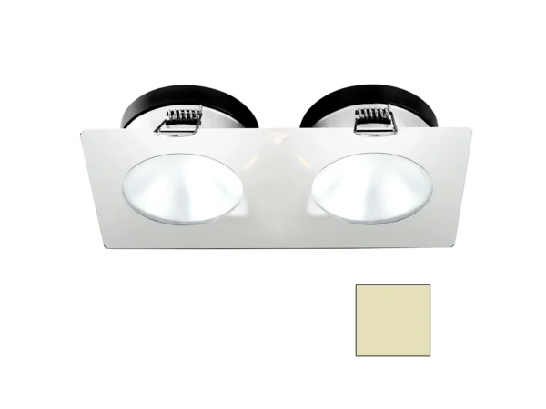 i2Systems Apeiron A1110Z - 4.5W Spring Mount Light - Double Round - Warm White - White Finish