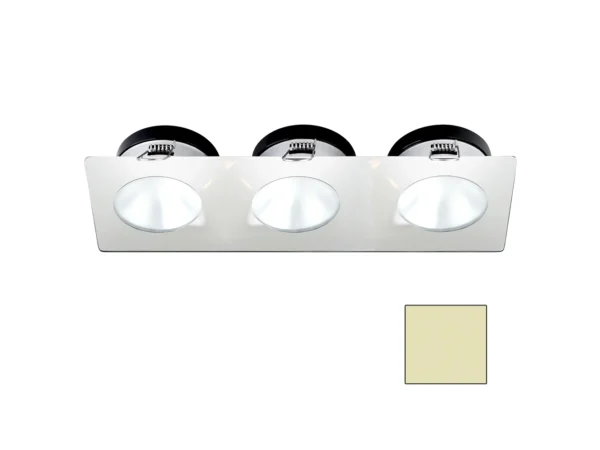 i2Systems Apeiron A1110Z - 4.5W Spring Mount Light - Triple Round - Warm White - White Finish