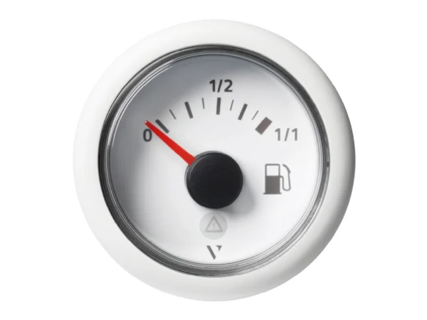 Veratron 52mm (2-1/16") ViewLine Fuel Tank Level Gauge - 0 to 1/1 - White Dial & Round Bezel