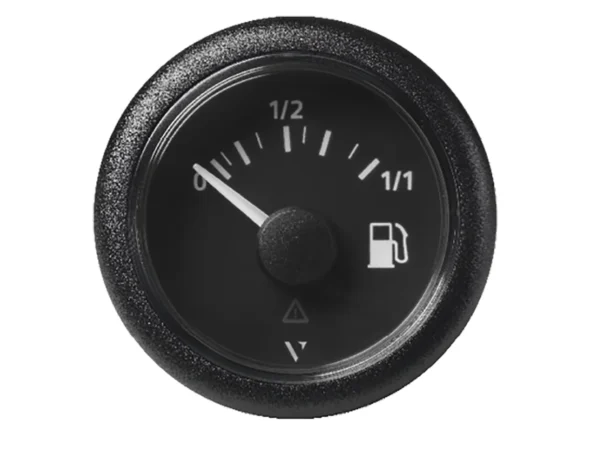 Veratron 52MM (2-1/16") ViewLine Fuel Level Gauge 0-1/1 - 3 to 180 OHM - Black Dial & Round Bezel