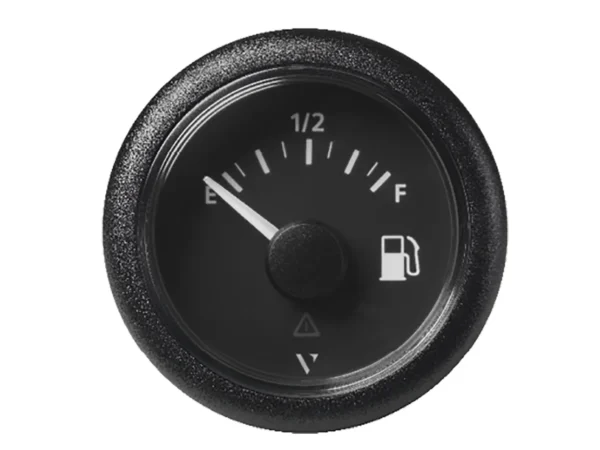 Veratron 52MM (2-1/16") ViewLine Fuel Level Gauge Empty/Full - 240-33.5 OHM - Black Dial & Round Bezel