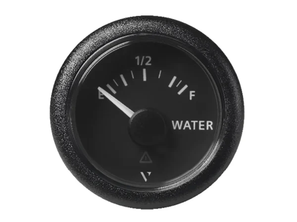 Veratron 52MM (2-1/16") ViewLine Fresh Water Resistive - Empty/Full - 3 to180 OHM - Black Dial & Round Bezel