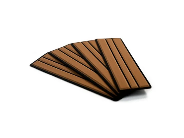 SeaDek Faux Teak 4-Piece Step Kit - Mocha/Black