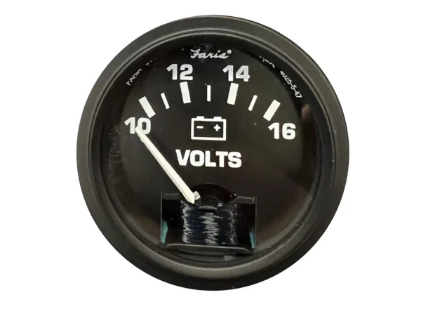 Faria Voltmeter 2" - 12V - Black Bezel