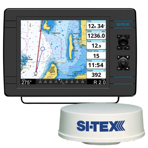 SI-TEX NavPro 1200 w/MDS-15 WiFi 20" Hi-Res Digital Radome Radar w/15M Cable