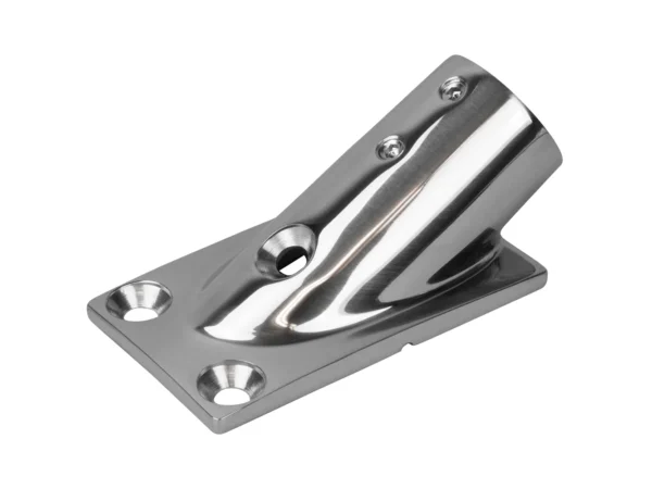 Sea-Dog Rail Base Fitting Rectangular Base 30° 316 Stainless Steel - 1-7/8" x 3-3/16" - 1" OD