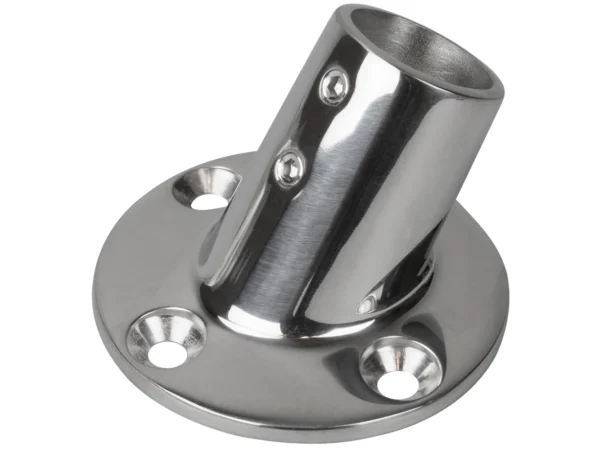 Sea-Dog Rail Base Fitting 2-3/4" Round Base 60° 316 Stainless Steel - 1" OD