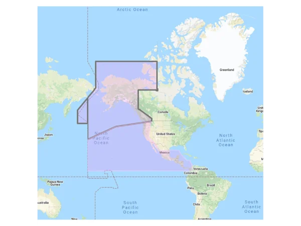 Furuno US & Canada Pacific Coast, Hawaii, Alaska, Mexico to Panama - C-MAP Mega Wide Chart - Unlock Code