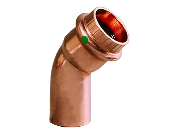 Viega ProPress 3/4" - 45° Copper Elbow - Street/Press Connection - Smart Connect Technology