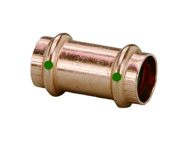 Viega ProPress 3/4" Copper Coupling w/o Stop - Double Press Connection - Smart Connect Technology