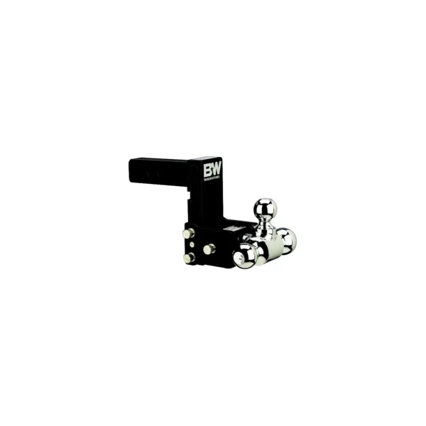 B&W TS10048B Trailer Hitches Tow & Stow Tri Ball Receiver Hitch | Fits Standard 2" Receiver