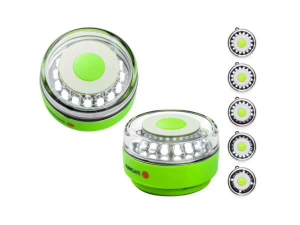 Navisafe Navilight All-White 5 Mode 360° Rescue 2NM w/Green Magnet Base