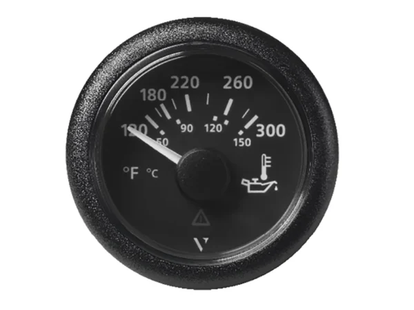 Veratron 52MM (2-1/16") ViewLine Oil Temperature Gauge 120-300°F - Black Dial & Bezel