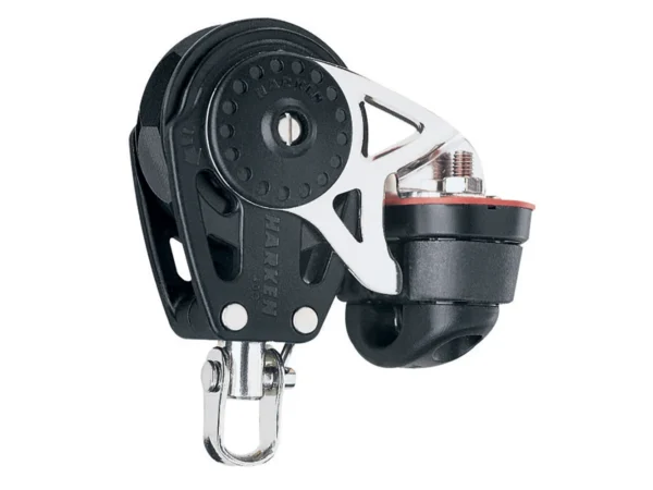 Harken 40mm Carbo Single Ratchet Block w/Swivel Becket & Cam Cleat