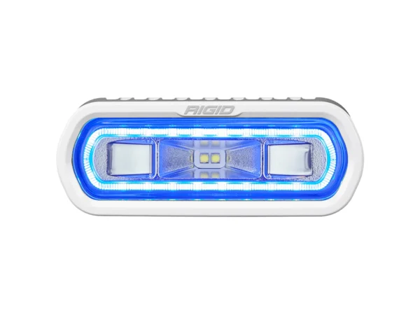 RIGID Industries SR-L Series Marine Spreader Light - White Surface Mount - White Light w/Blue Halo