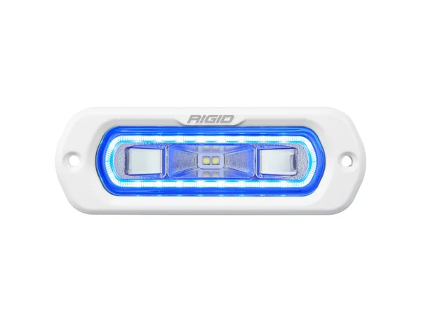 RIGID Industries SR-L Series Marine Spreader Light - White Flush Mount - White Light w/Blue Halo