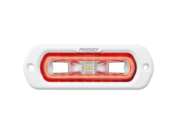 RIGID Industries SR-L Series Marine Spreader Light - White Flush Mount - White Light w/Red Halo