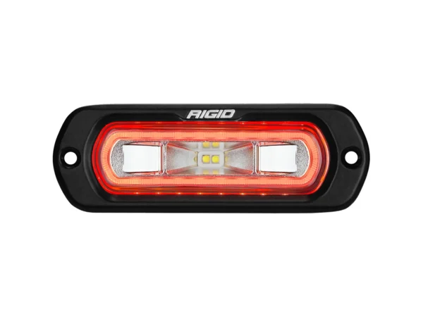 RIGID Industries SR-L Series Marine Spreader Light - Black Flush Mount - White Light w/Red Halo