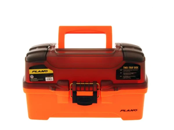 Plano 2-Tray Tackle Box w/Dual Top Access - Smoke & Bright Orange - Image 2