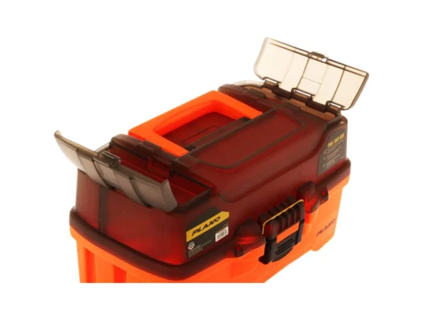 Plano 2-Tray Tackle Box w/Dual Top Access - Smoke & Bright Orange - Image 3