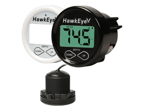 Hawkeye DepthTrax In-Dash Digital Depth & Temp Gauge - Thru-Hull