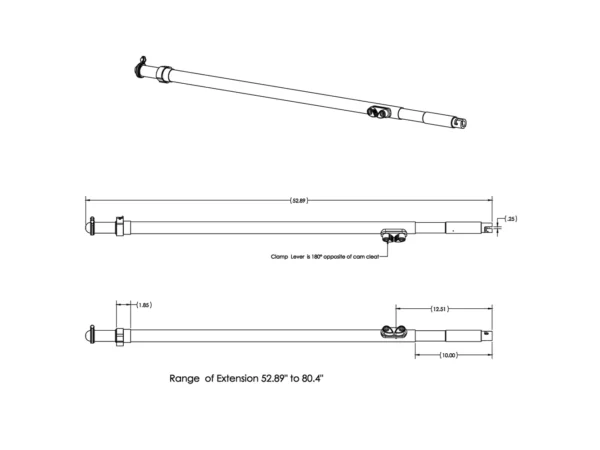 TACO Tele-Sun Carbon Fiber Shade Poles w/Carry Bag - Image 4