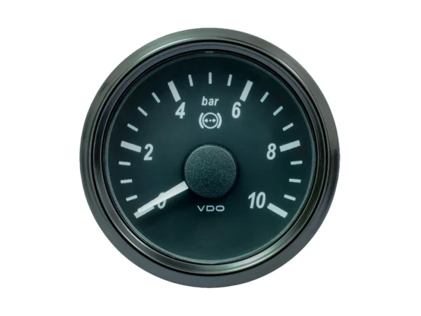 VDO SingleViu 52mm (2-1/16") Brake Pressure Gauge - 15 Bar - 0-180 Ohm