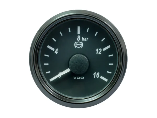 VDO SingleViu 52mm (2-1/16") Brake Pressure Gauge - 16 Bar - 0-4.5V