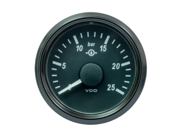 VDO SingleViu 52mm (2-1/16") Gear Oil Pressure Gauge - 25 Bar - 0-180 Ohm