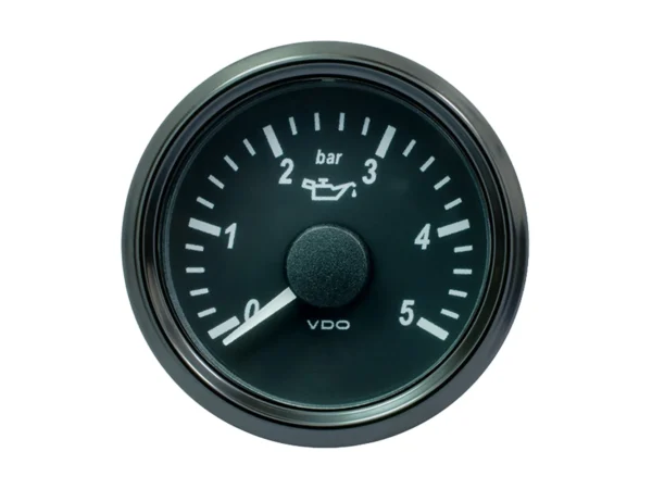 VDO SingleViu 52mm (2-1/16") Oil Pressure Gauge - 5 Bar - 0-180 Ohm