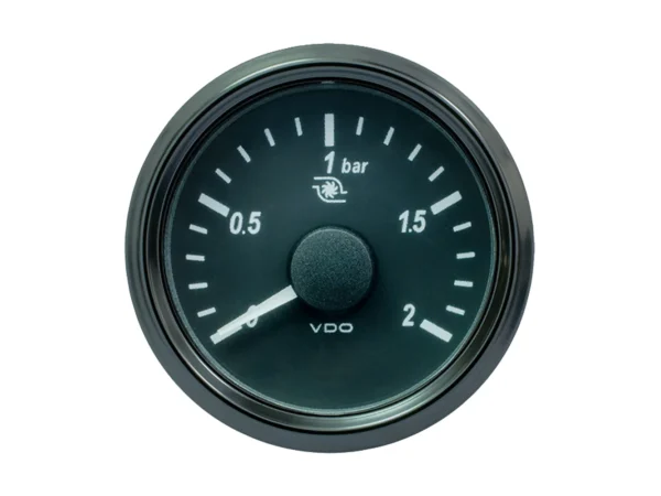 VDO SingleViu 52mm (2-1/16") Turbo Pressure Gauge - 2 Bar - 0-180 Ohm